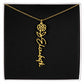 Birth Month Flower Name Necklace