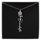 Birth Month Flower Name Necklace