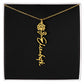 Birth Month Flower Name Necklace