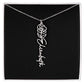 Birth Month Flower Name Necklace