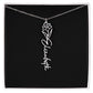Birth Month Flower Name Necklace