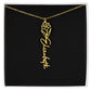 Birth Month Flower Name Necklace